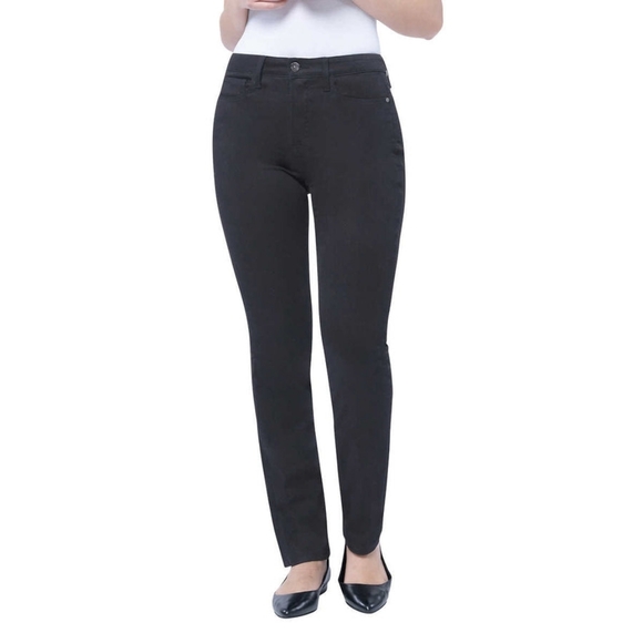 Santana Slim Fit Jeans |Tummy Control |24” Inseam NWT 8-16 Black Everyday Basics - Picture 3 of 5
